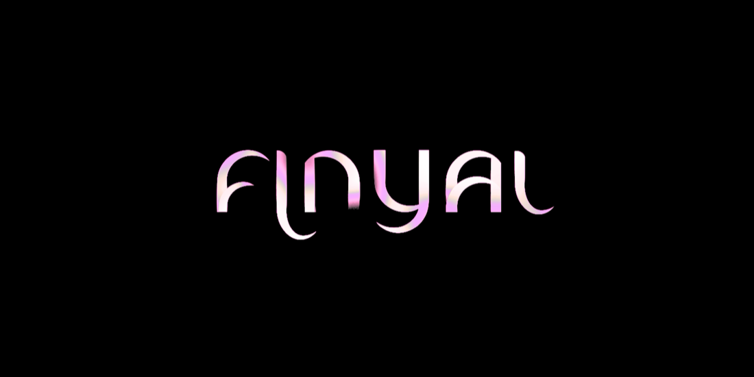 Finyal logotype in a pink gradient