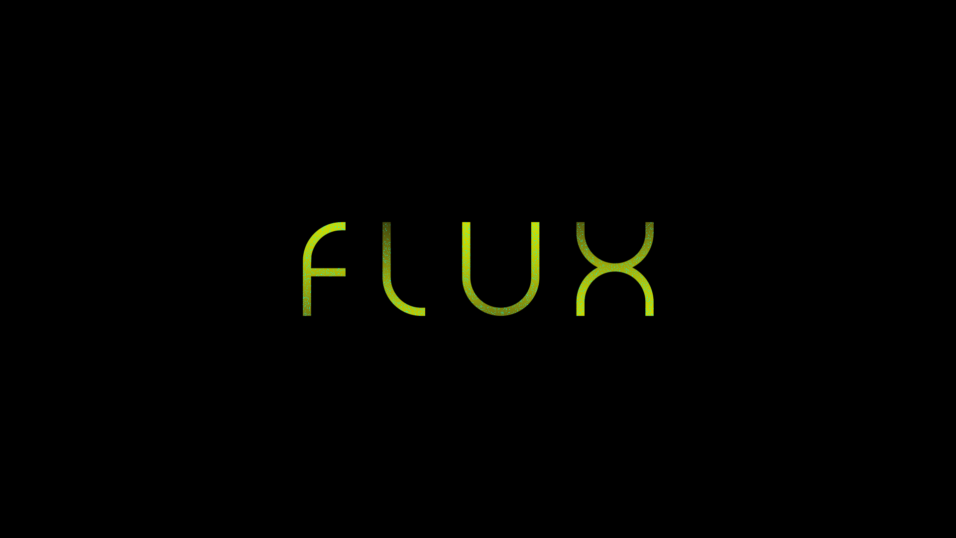 Flux logotype in a yellow-green gradient