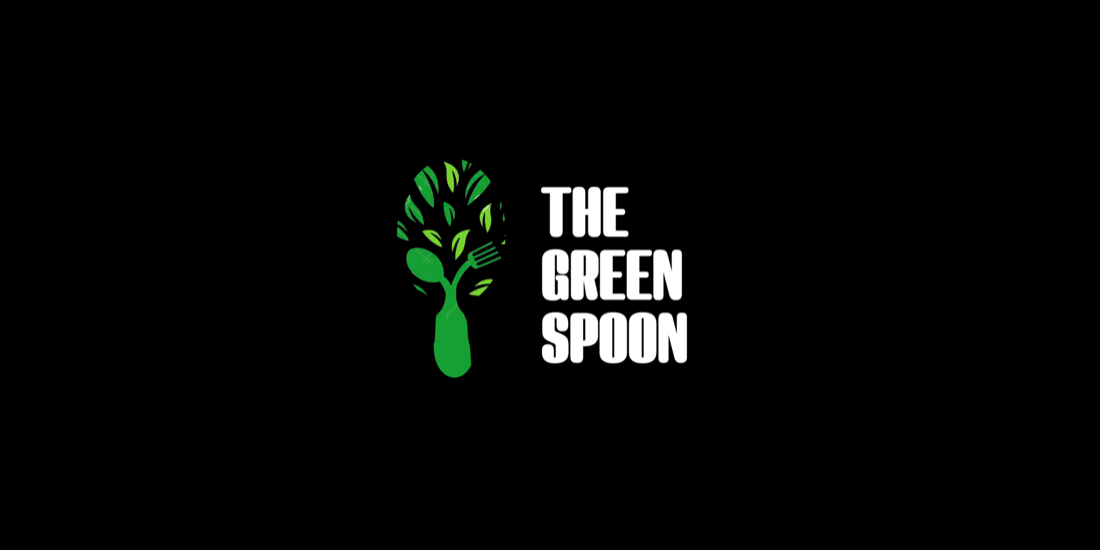The Green Spoon logo, a tree of leaves with a spoon and fork