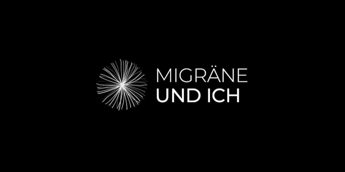 Migraene und Ich logo with a radiating burst mark