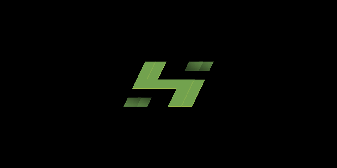 S9 geometric monogram in green