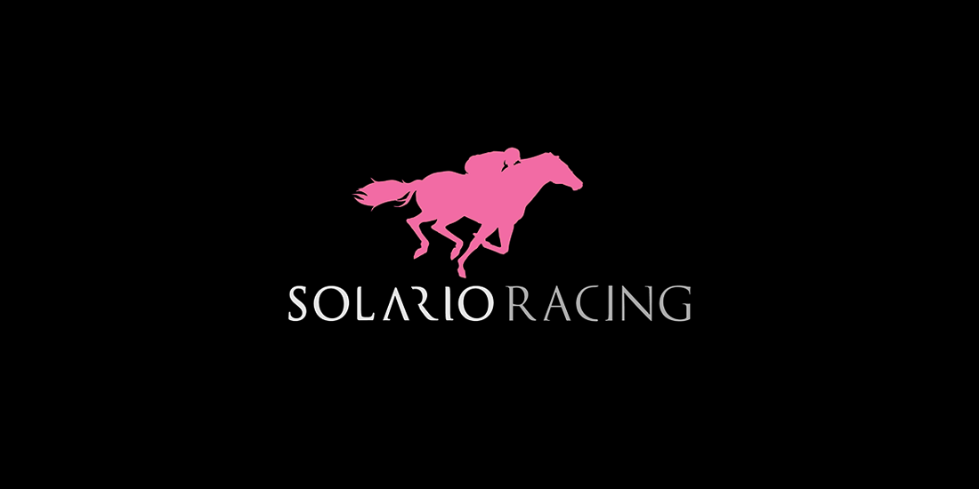 Solario Racing logo with a horse and jockey silhouette
